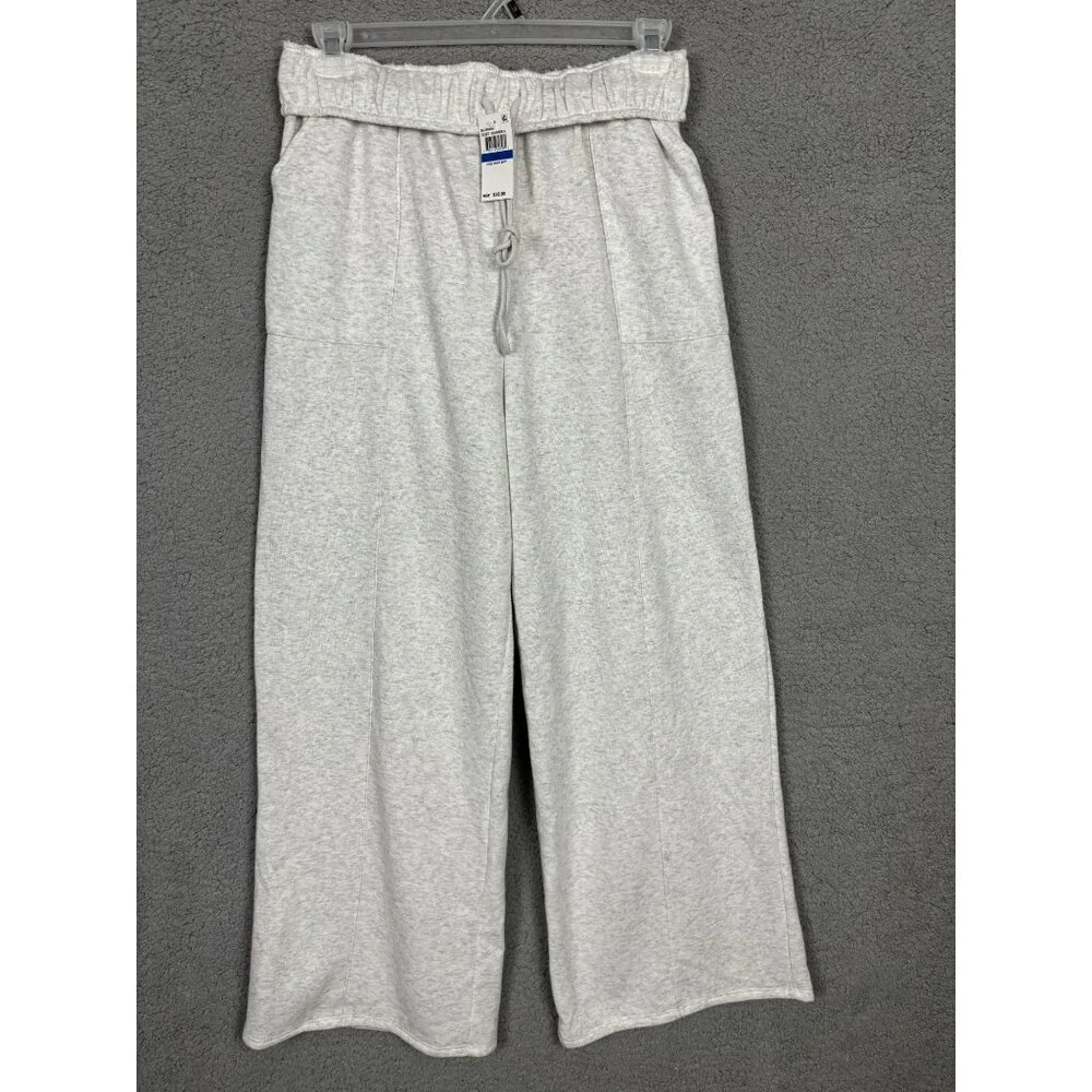 Planet Heart Juniors' Gray Fold over-Waistband Wide-Leg Sweatpants XL NWT's - Picture 1 of 7